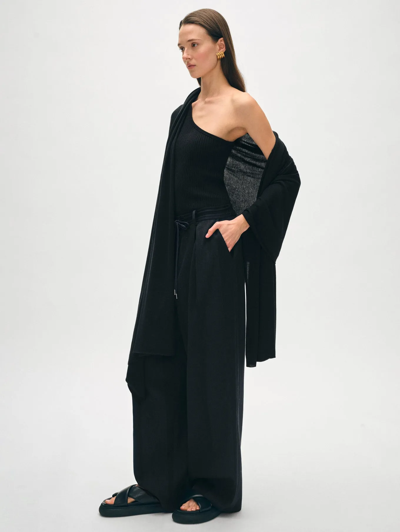 White   Warren - Silk Cashmere Travel Wrap