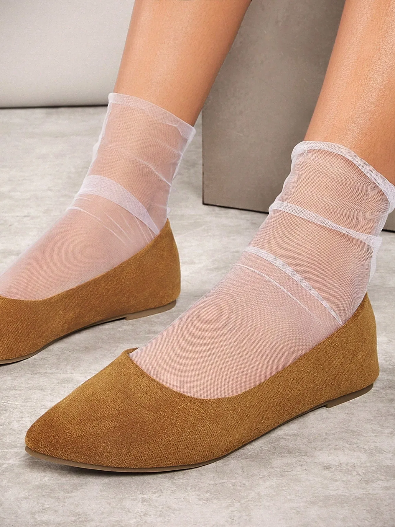 Wide Feet Pointy Toe Ballerina Shoes