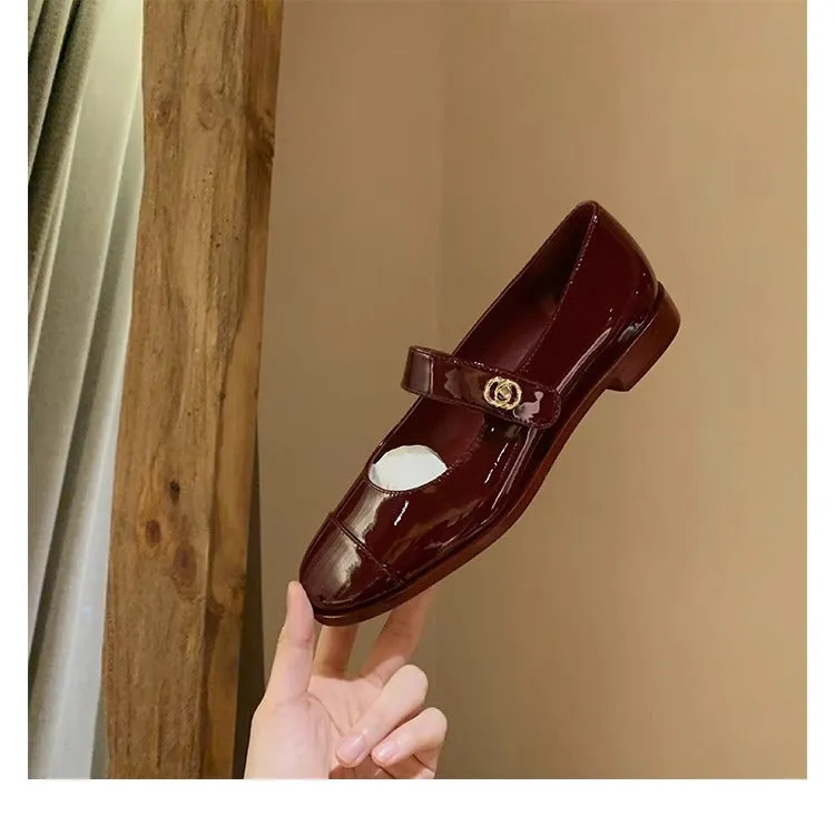 Women's Autumn and Winter Versatile Round Toe Strap Thick Heel Mary Jane Shoes