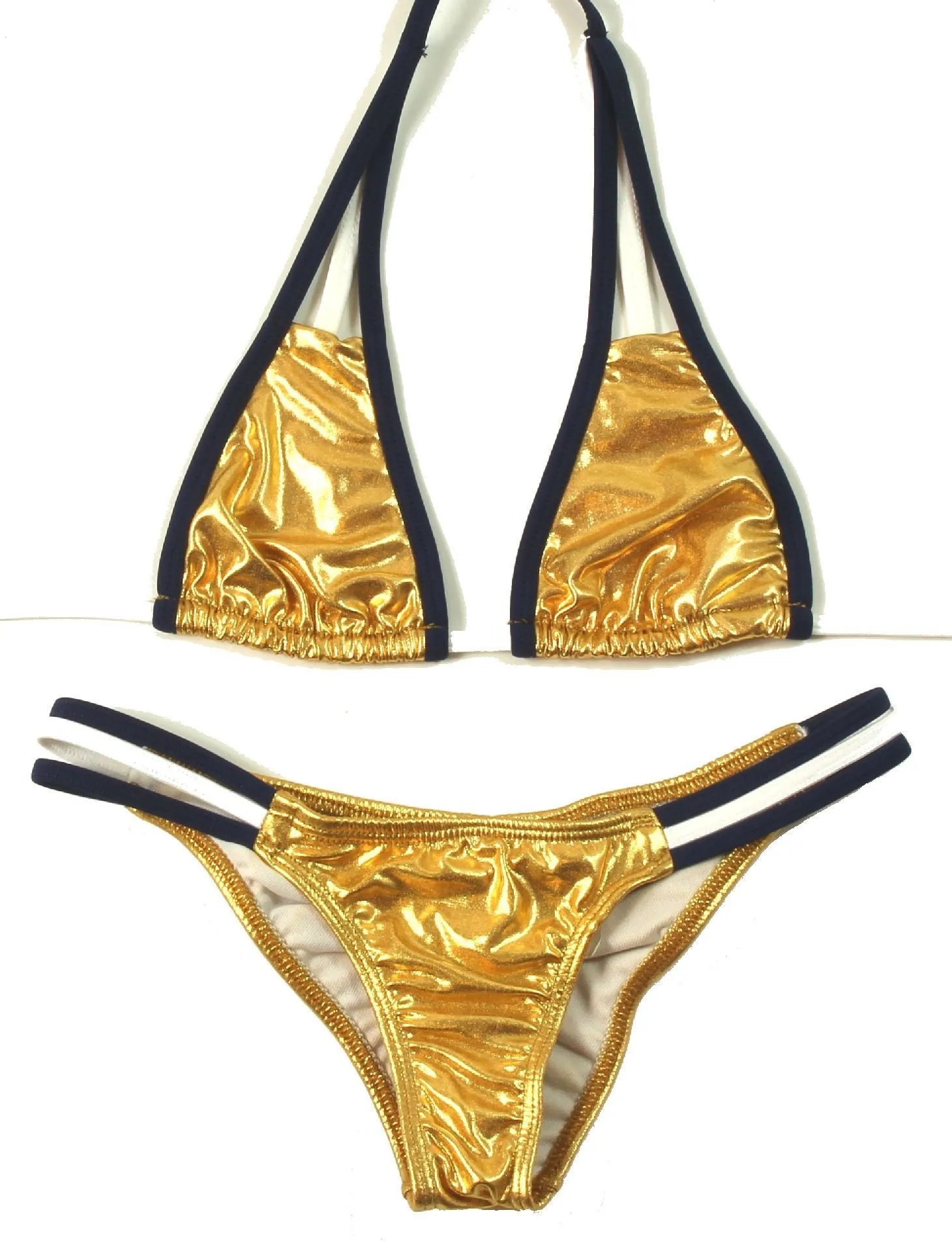 Women's Bathing Suit Team Sport School Colors Two Piece Bikini Swimsuit Set