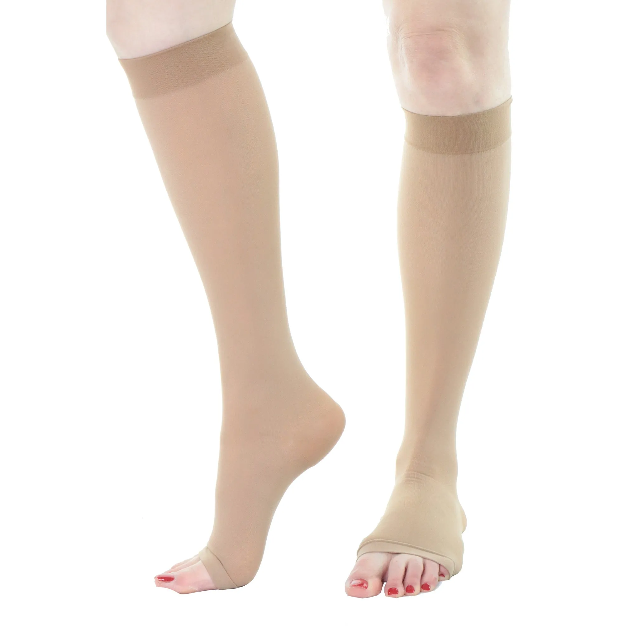 Women’s Open Toe Compression Socks In 30 40 mmHg CircuTrend