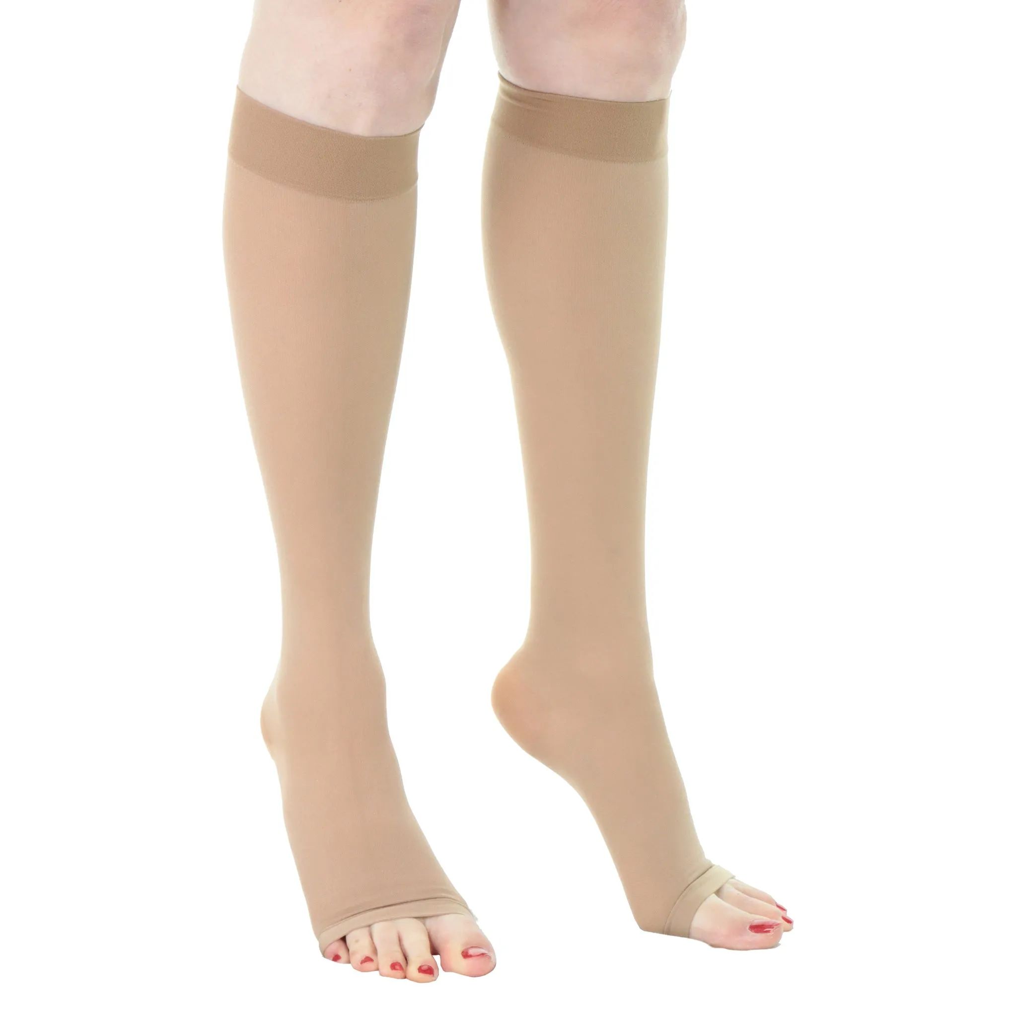 Women’s Open Toe Compression Socks In 30 40 mmHg CircuTrend