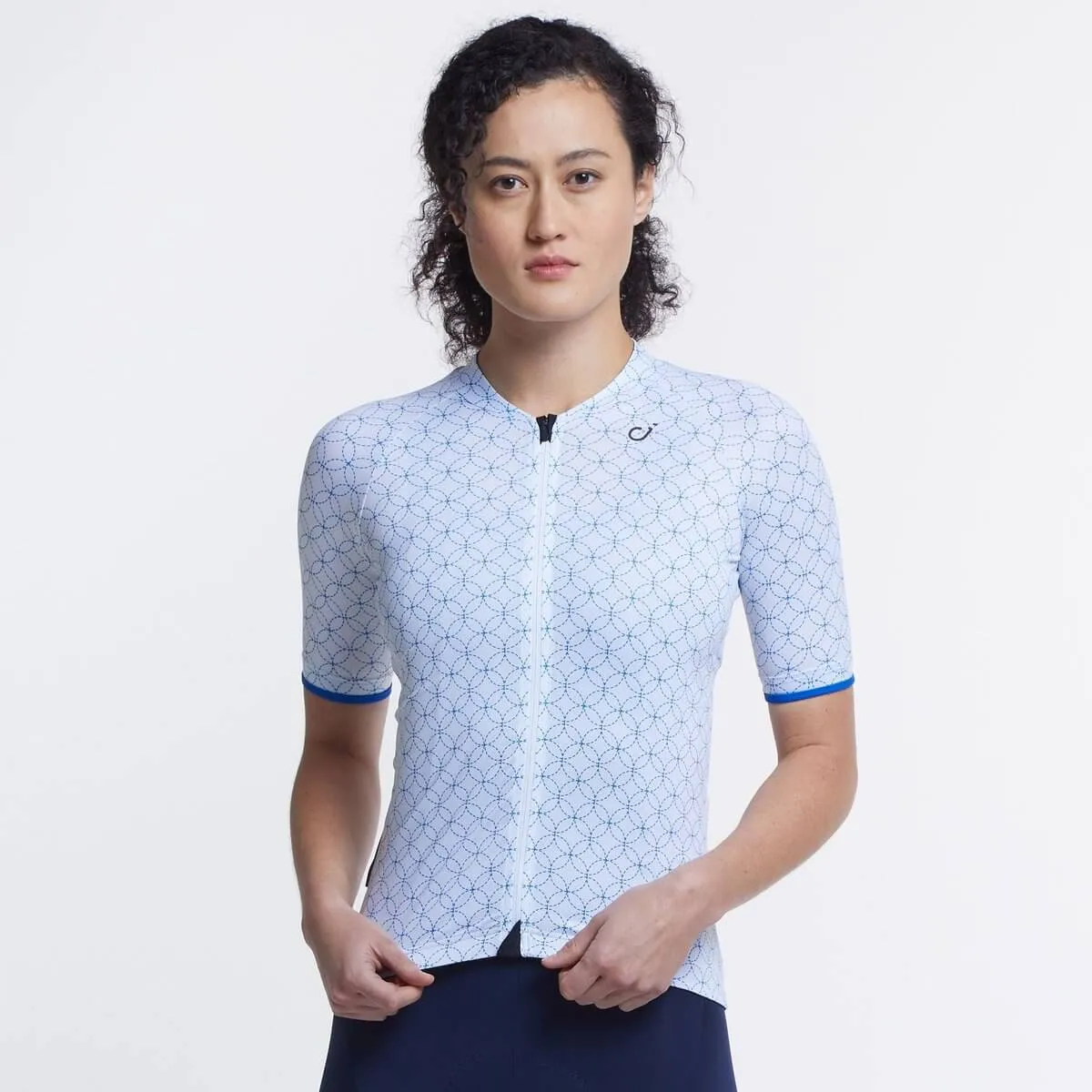 Women's SE Jersey - White Porcelain Geo