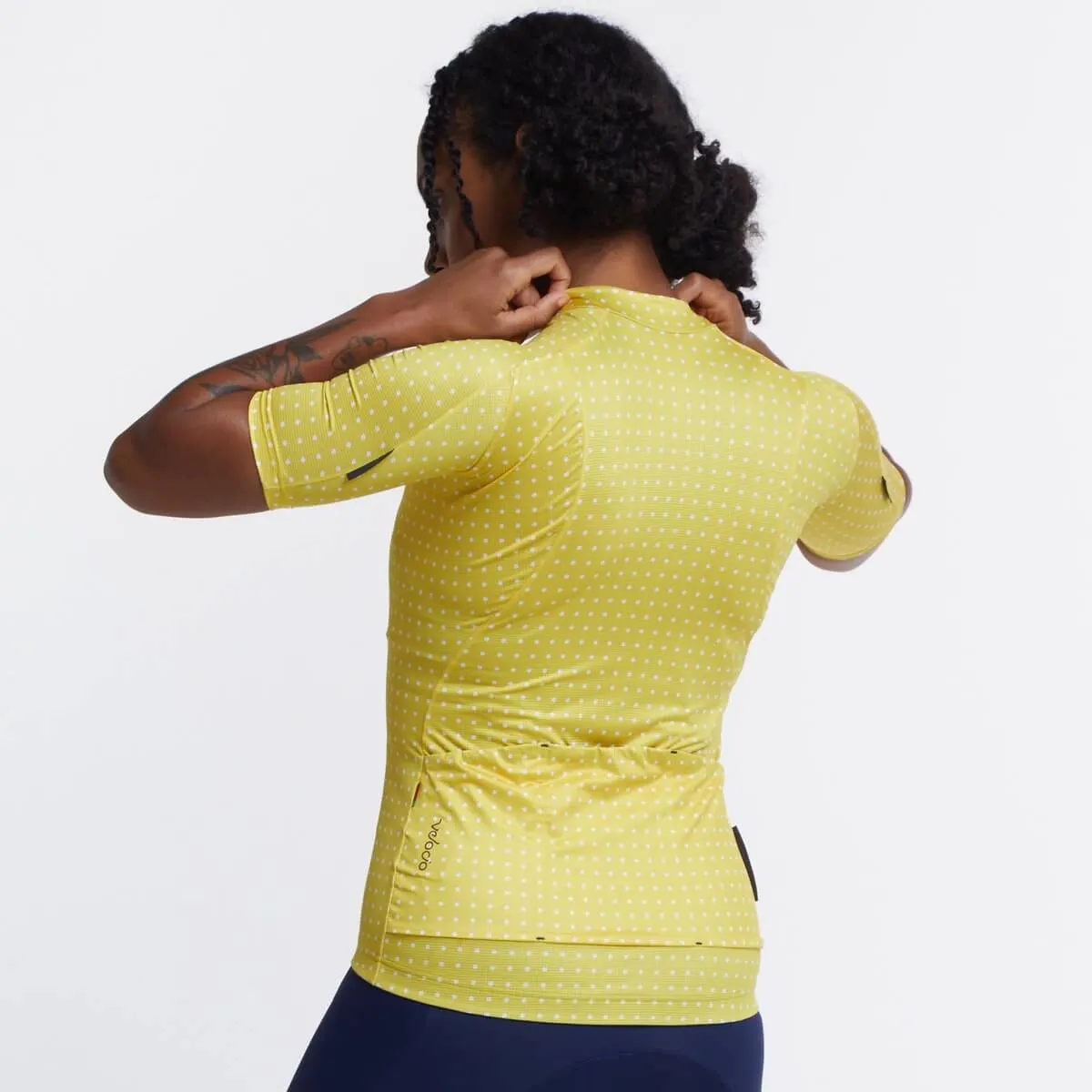 Women's Ultralight Jersey - Gold Yellow Grid Dot