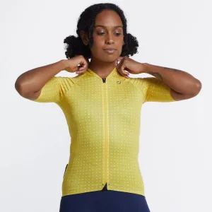 Women's Ultralight Jersey - Gold Yellow Grid Dot