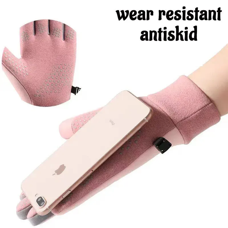 Women's Waterproof Winter Sports Gloves - Warm, Anti-Slip Cycling Gloves for Outdoor Activities