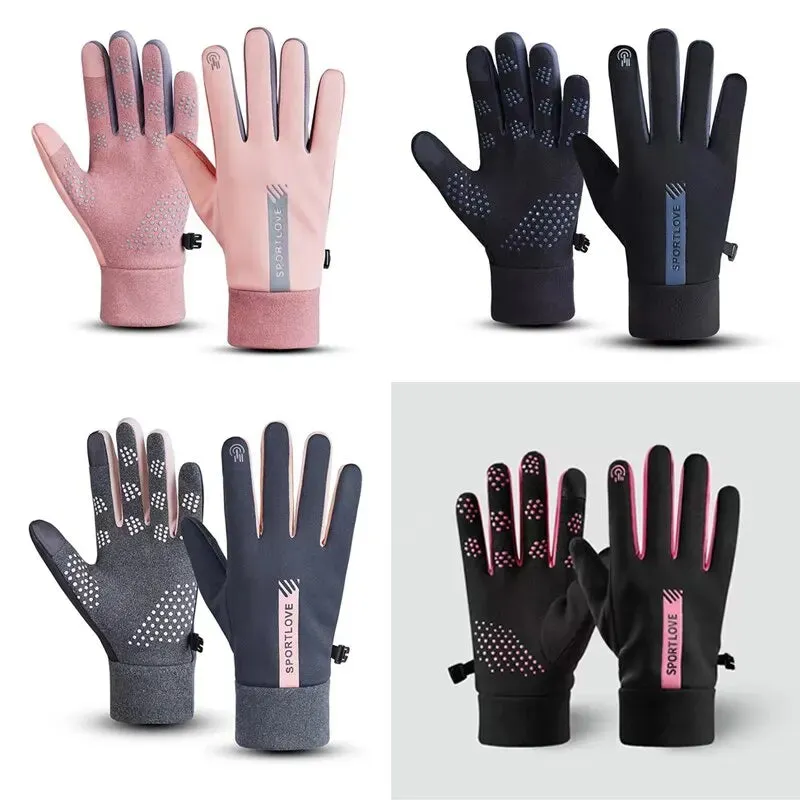 Women's Waterproof Winter Sports Gloves - Warm, Anti-Slip Cycling Gloves for Outdoor Activities