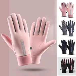 Women's Waterproof Winter Sports Gloves - Warm, Anti-Slip Cycling Gloves for Outdoor Activities