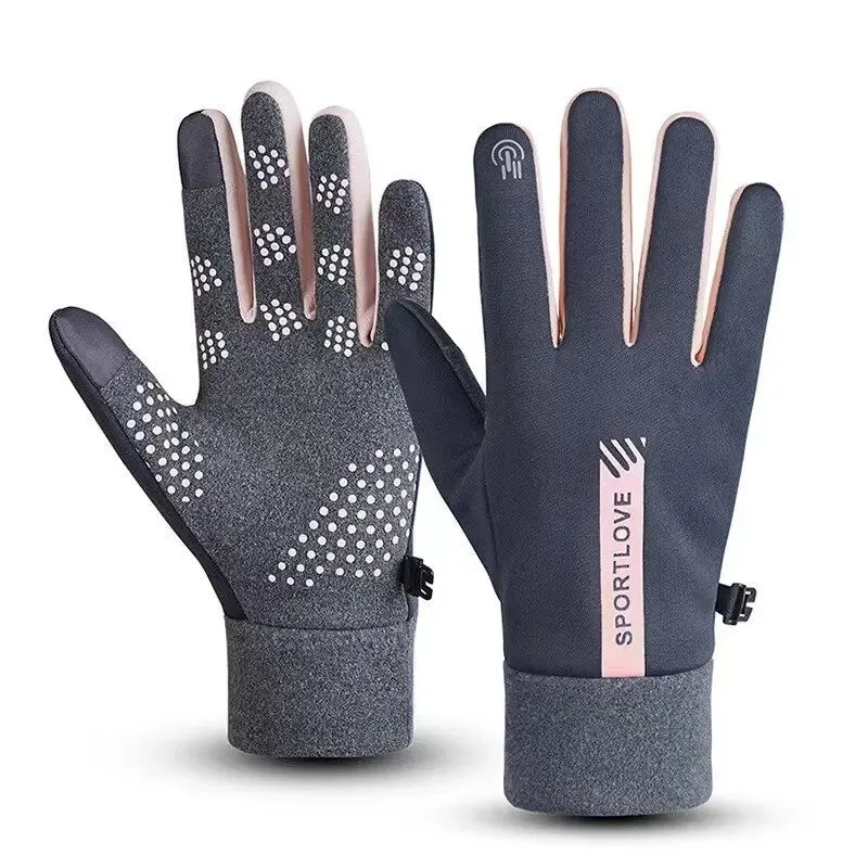 Women's Waterproof Winter Sports Gloves - Warm, Anti-Slip Cycling Gloves for Outdoor Activities