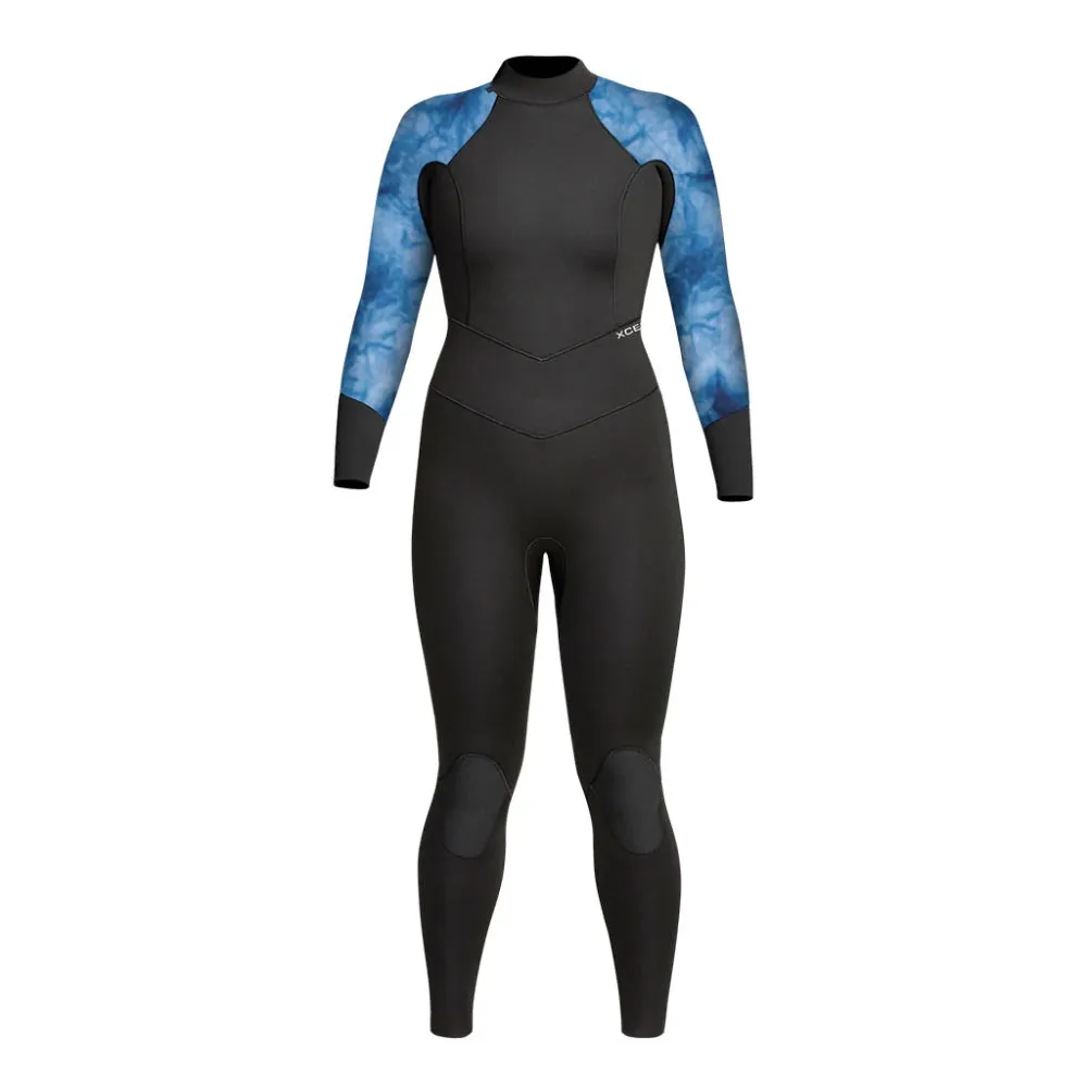 XCEL WMS AXIS 5/4 BACK ZIP BLACK/TIEDYE