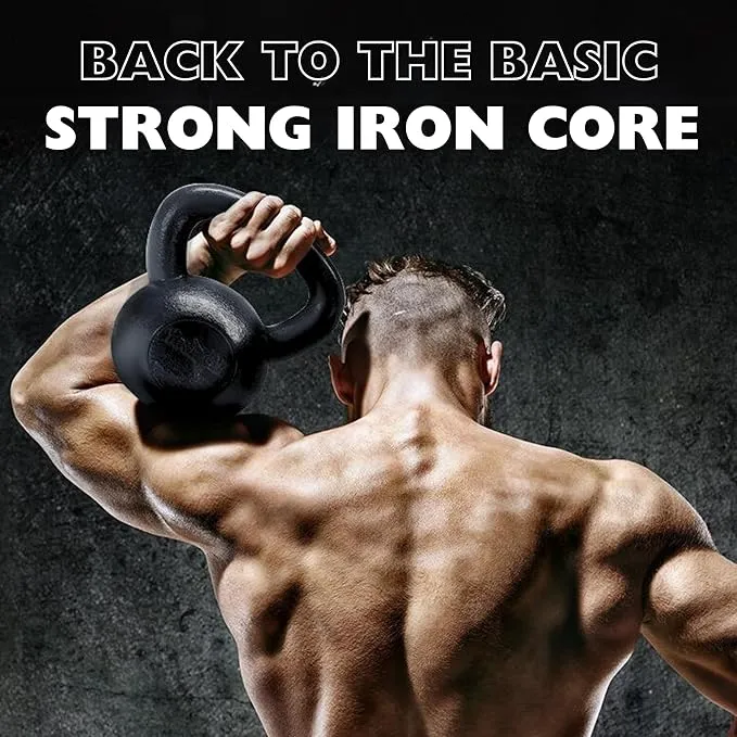 Yes4All 70 lb. Cast Iron Kettlebell for Dumbbell Weights Exercises, Gym, Full Body Home Workout Equipment, Push up, Grip and Strength Training