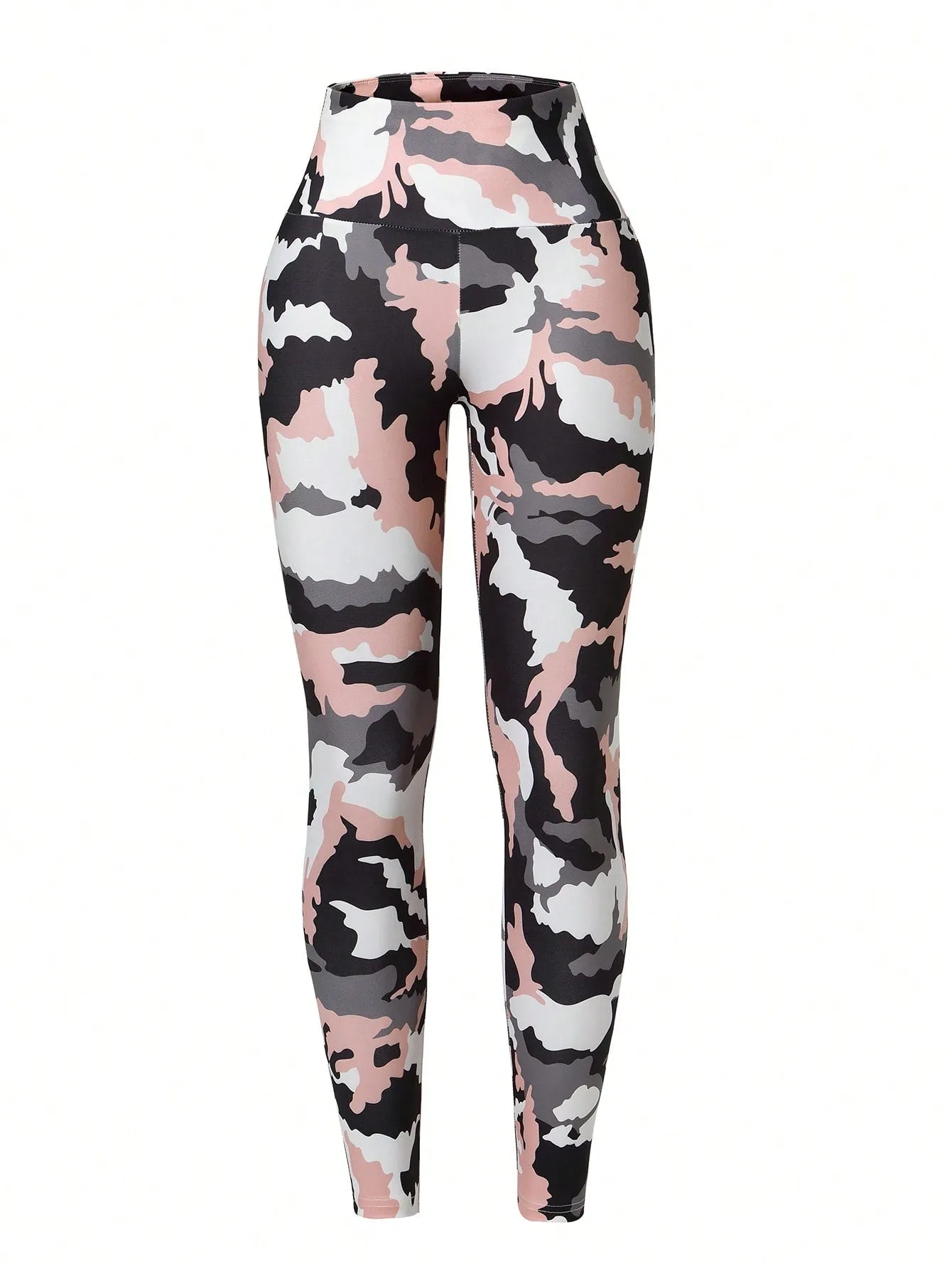 Yoga Funny 3pcs Camo Print Twist Front Sports Set