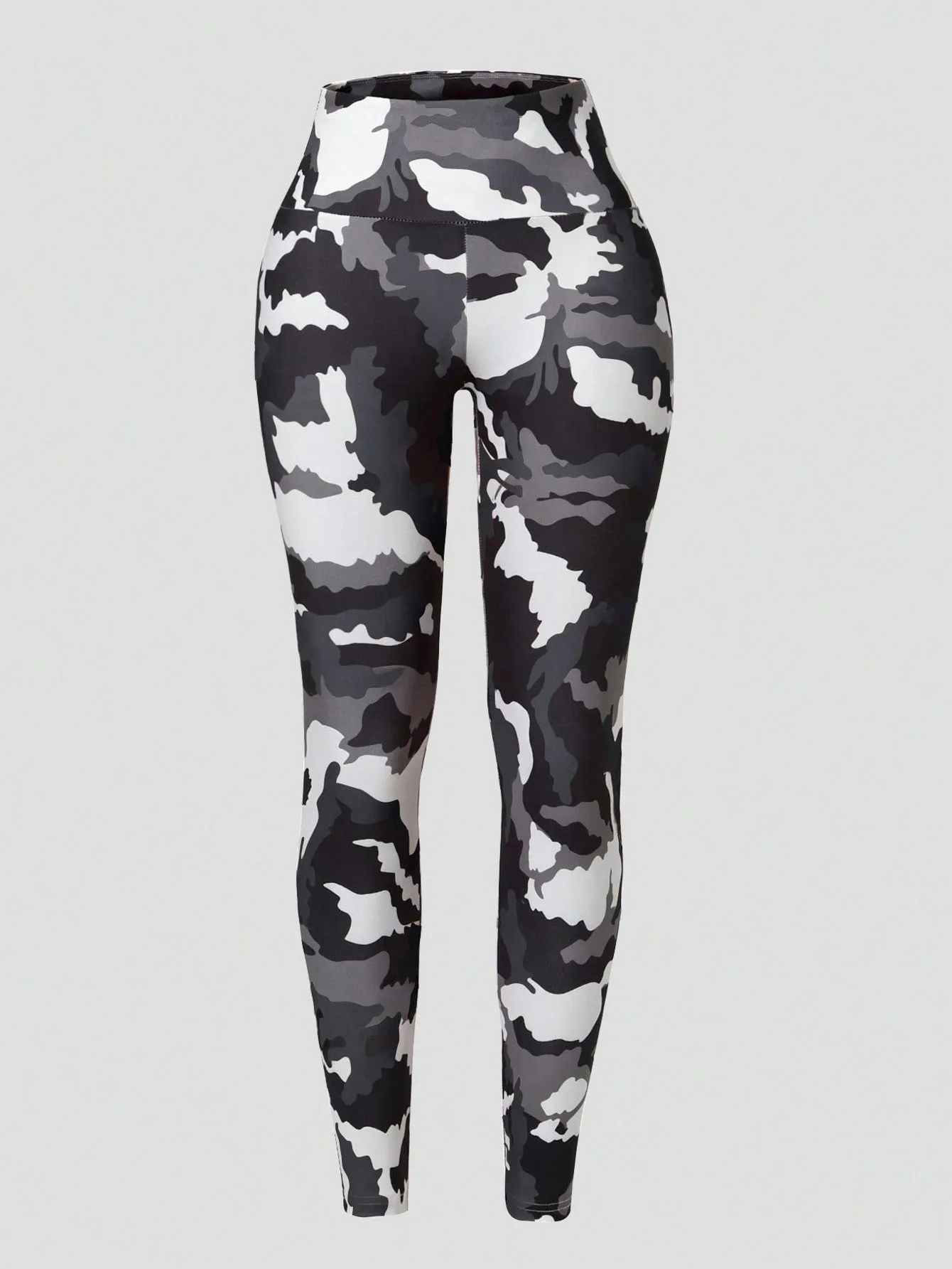 Yoga Funny 3pcs Camo Print Twist Front Sports Set