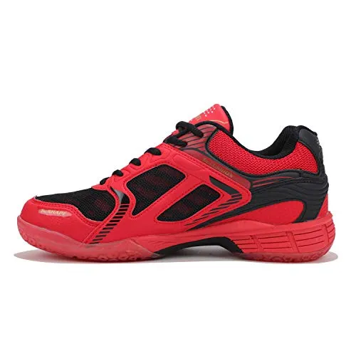 Yonex Hydro Force 5 Badminton Shoes | Ideal for Badminton,Squash,Table Tennis,Volleyball | Non-marking sole | TRU Cushion | TRU Shape |RED BLACK GOLD |UK 8