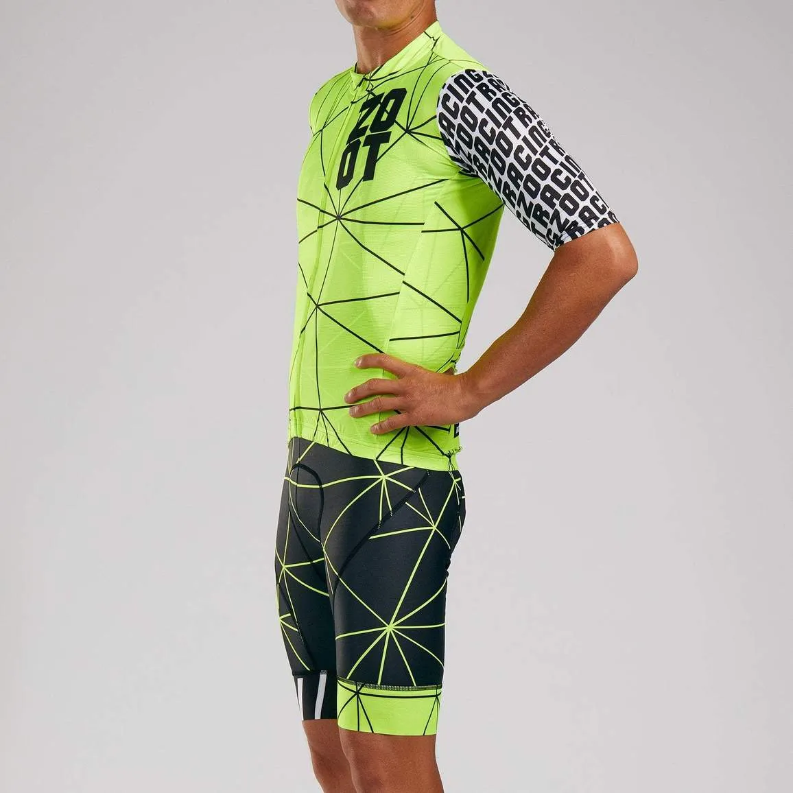 ZOOT MEN'S CYCLE AERO JERSEY - NEON RACING