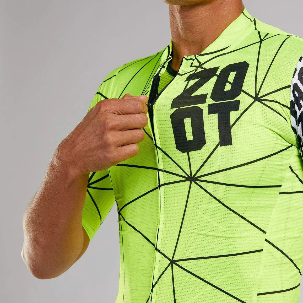 ZOOT MEN'S CYCLE AERO JERSEY - NEON RACING