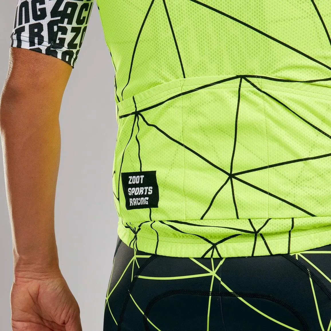 ZOOT MEN'S CYCLE AERO JERSEY - NEON RACING